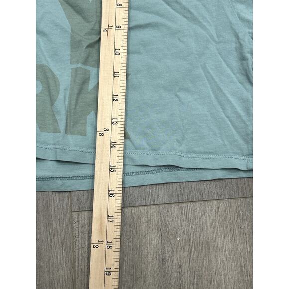 Ivy Park Adidas Women's Size Medium Aqua Logo Short Sleeve Crop Top Oversized - Picture 7 of 7